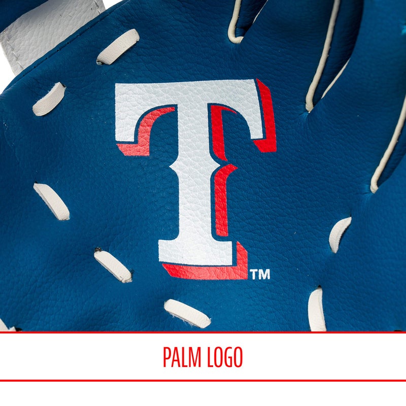 Franklin Sports مجموعة قفاز وكرة تيبال من فرانكلين سبورتس MLB للأطفال - قفاز وكرة بيسبول وتيبال للأطفال من تكساس رينجرز - قفاز مثالي للأطفال - 9.5" - Image 5